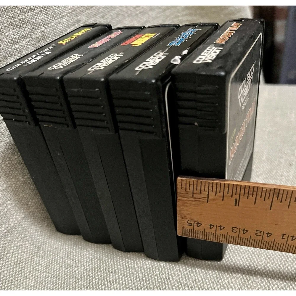 ColecoVision Game Lot 5 Cartridges Donkey Kong Jr Zaxxon Mouse Trap Roc n Rope